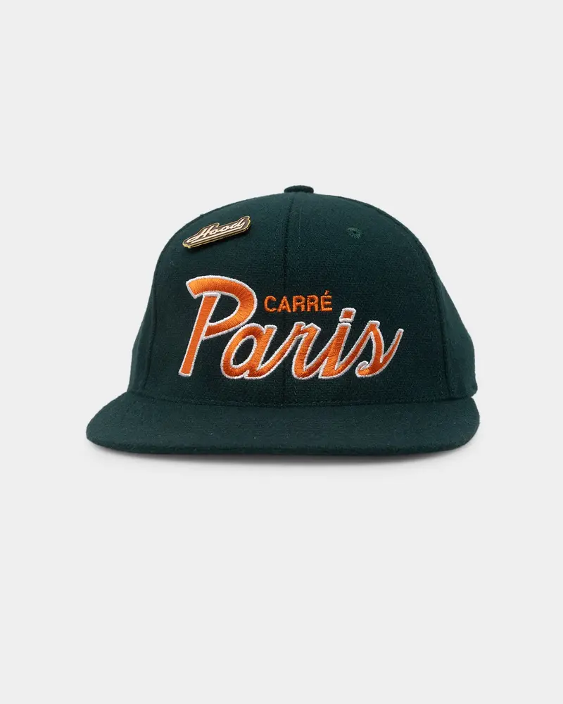 Carre X Hood Paris Script Snapback Forest 1