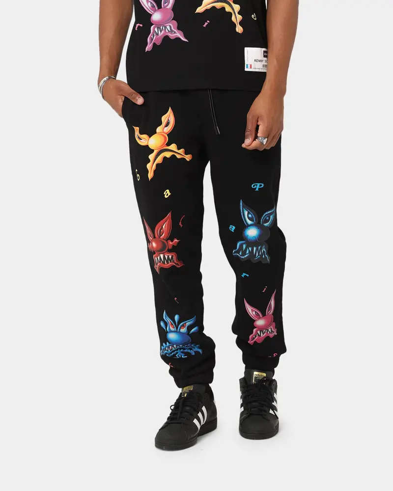 Carre X Kenny Scharf Meanie Track Pants Black 1
