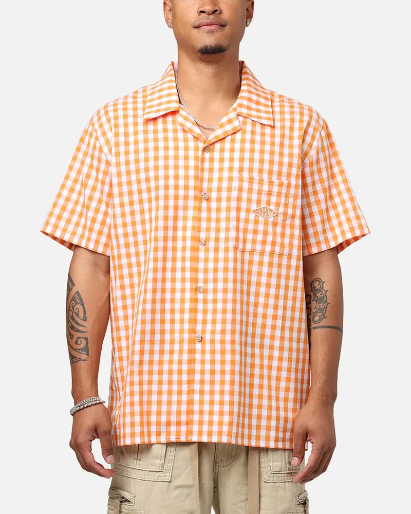 Carrots By Anwar Badge Button Up Shirt Orange 1