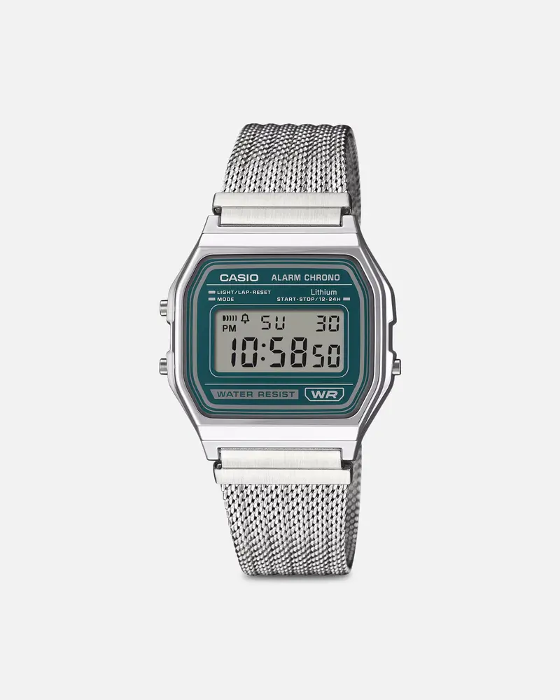 Casio A158wem-3D Watch Silver/Black 1