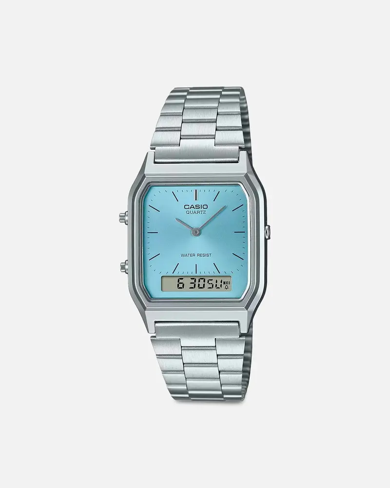Casio Aq230a-2A1 Watch Silver/Turquoise 1