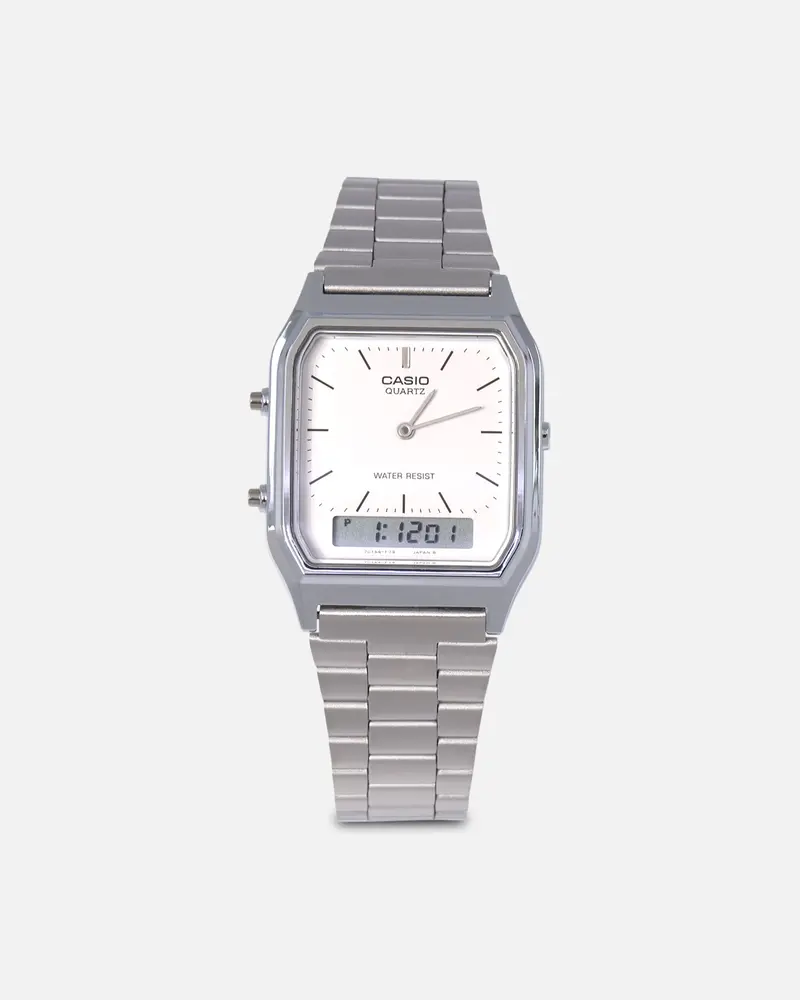 Casio Aq230a-7D Watch Silver/White 1