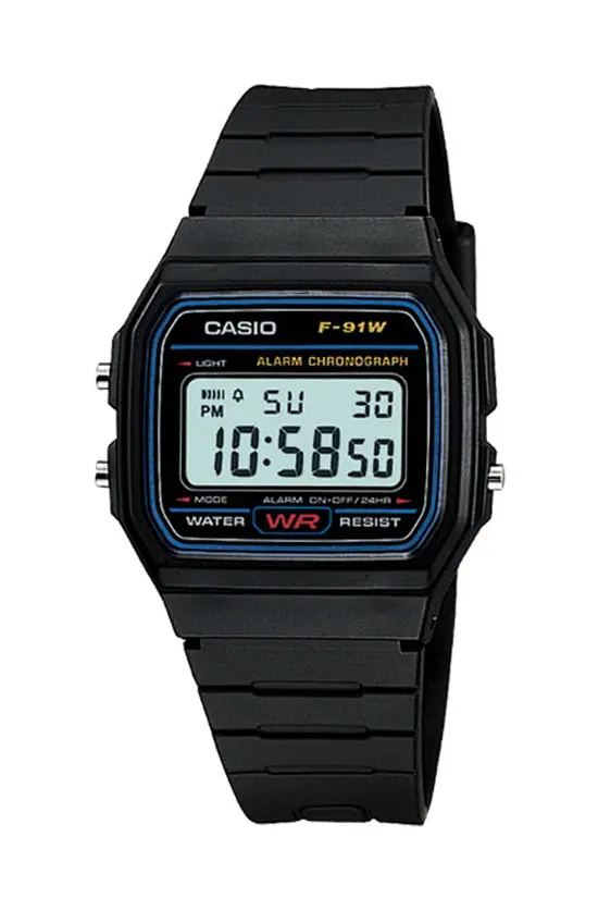Casio F91w-1 Digital Wr Light Black 1