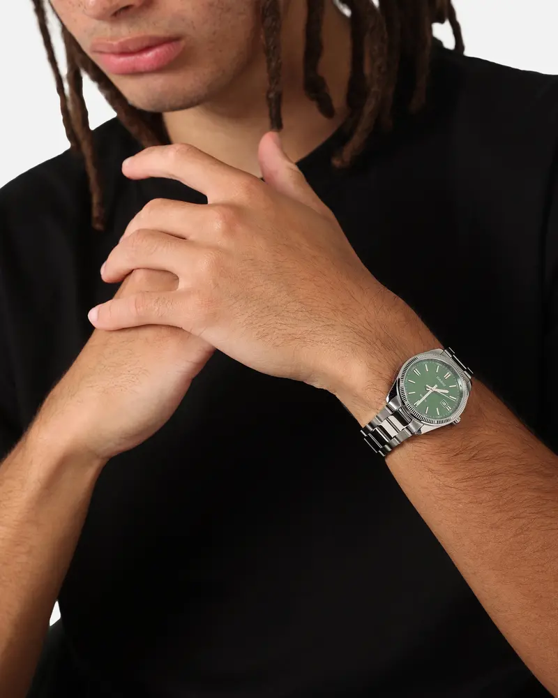 Casio Mtp302pd-3A Watch Green/Silver 1