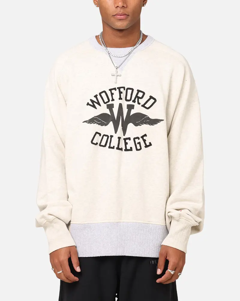 Champion 50'S Saddle Crew Sweatshirt Oatmeal Heather 1
