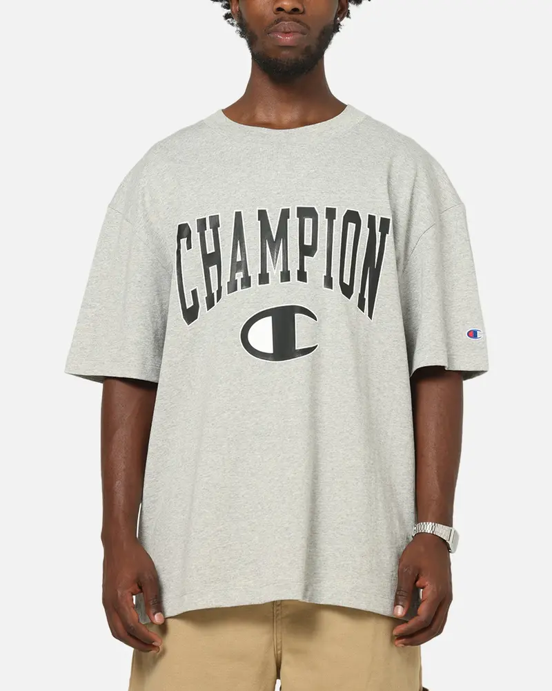 Champion Ch Crew Athletic T-Shirt Grey Marle 1