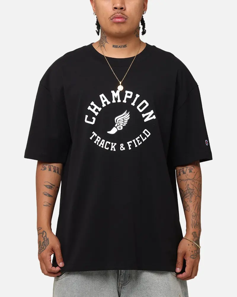 Champion Heritage Collegiate Track And Field T-Shirt Black 1