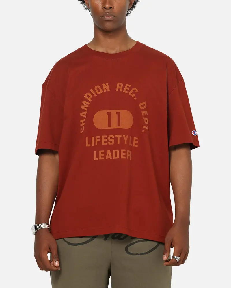 Champion Heritage Flocked Graphic T-Shirt Sumac 1
