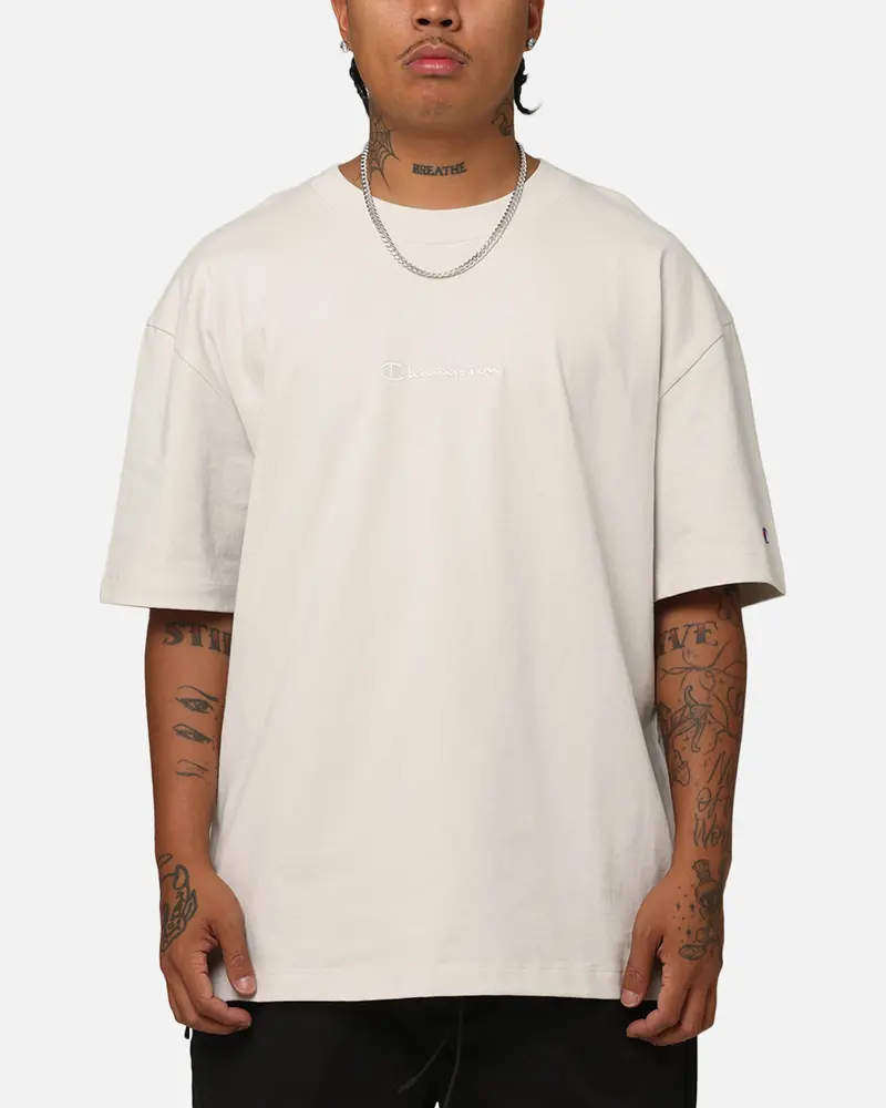 Champion Heritage New Script T-Shirt Sand 1