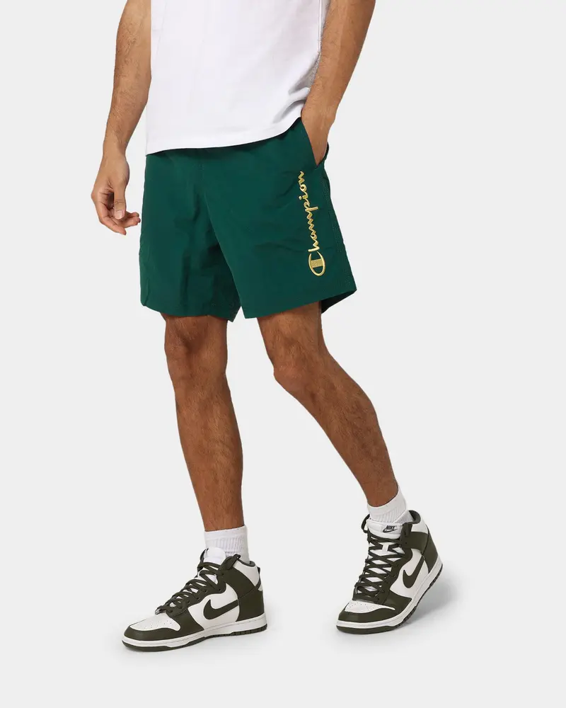 Champion Lfs Nylon Shorts Midfield Green/Gold 1