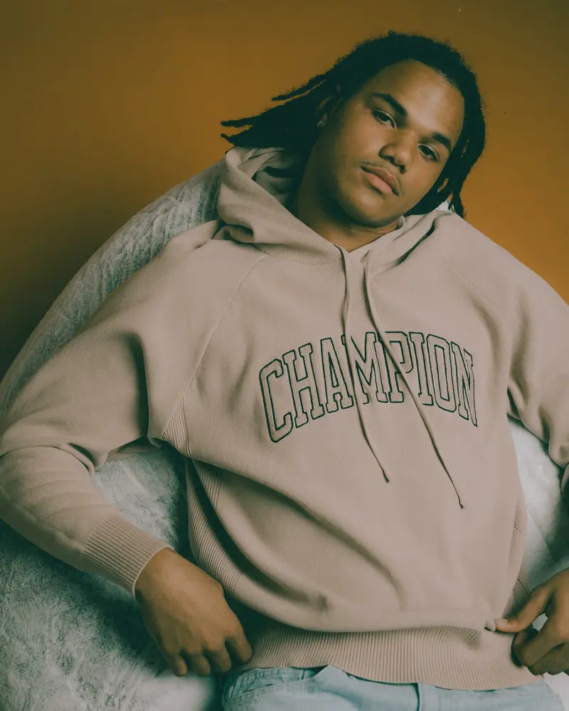 Champion Lifestyle Knitted Hoodie Cafe Latte 1