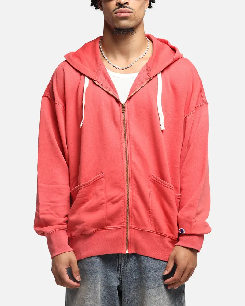 Champion Time Capsule Full Zip-Through Hoodie Red 1