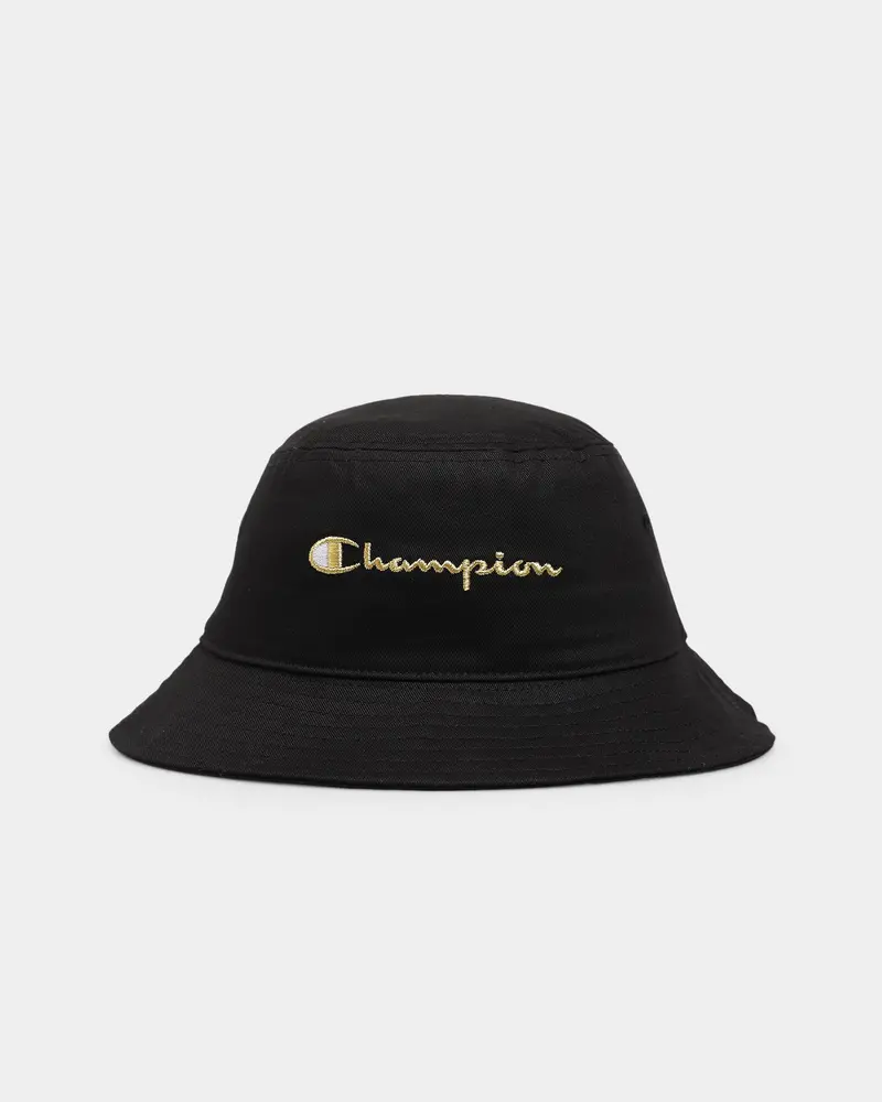Champion Twill Bucket Hat Black/Gold 1