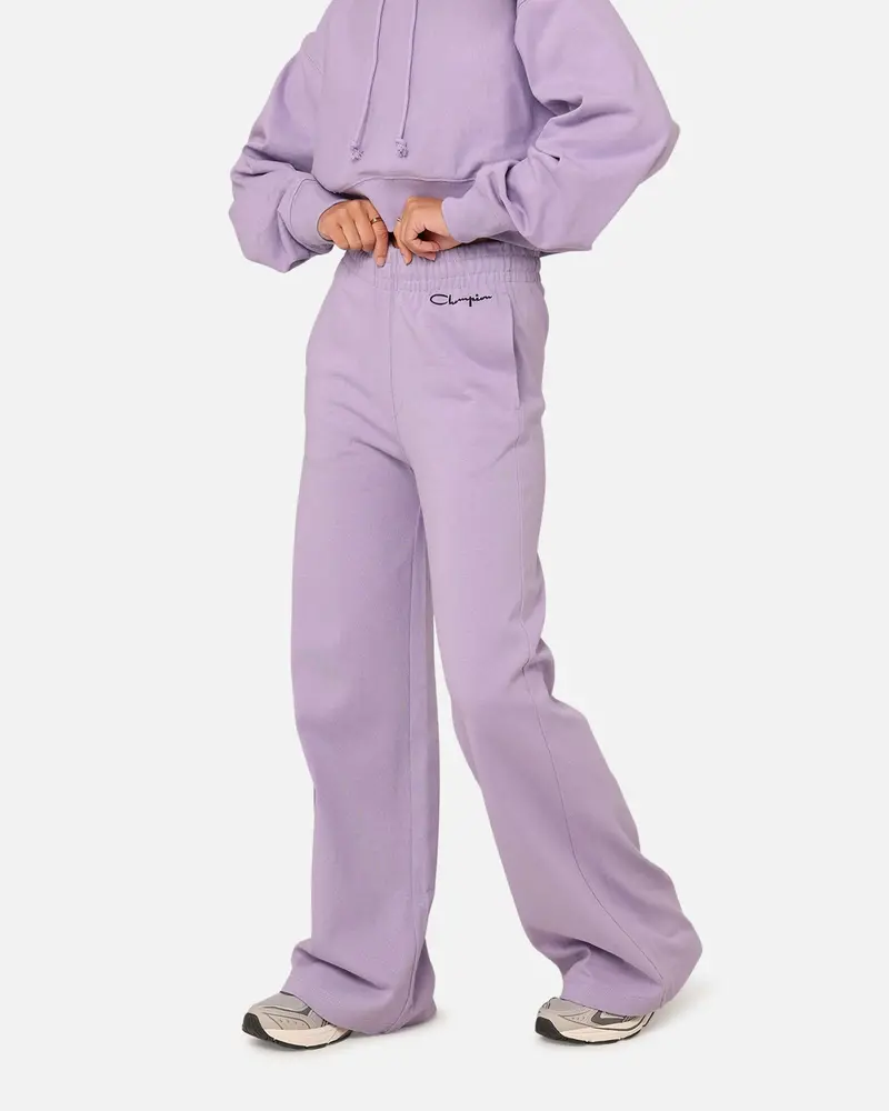 Champion Women's Jersey Heavyweight Wide Leg Pants Lavender U62 Cs 1