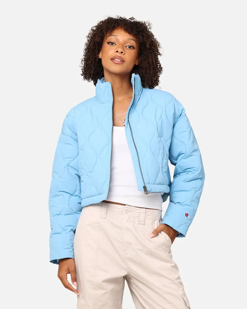 Champion Women's Re:Bound Cropped Puffer Jacket Track & Field 1