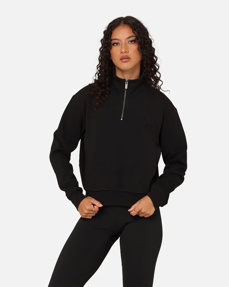 Champion Women's Rochester Tech Quarter Zip Black 1