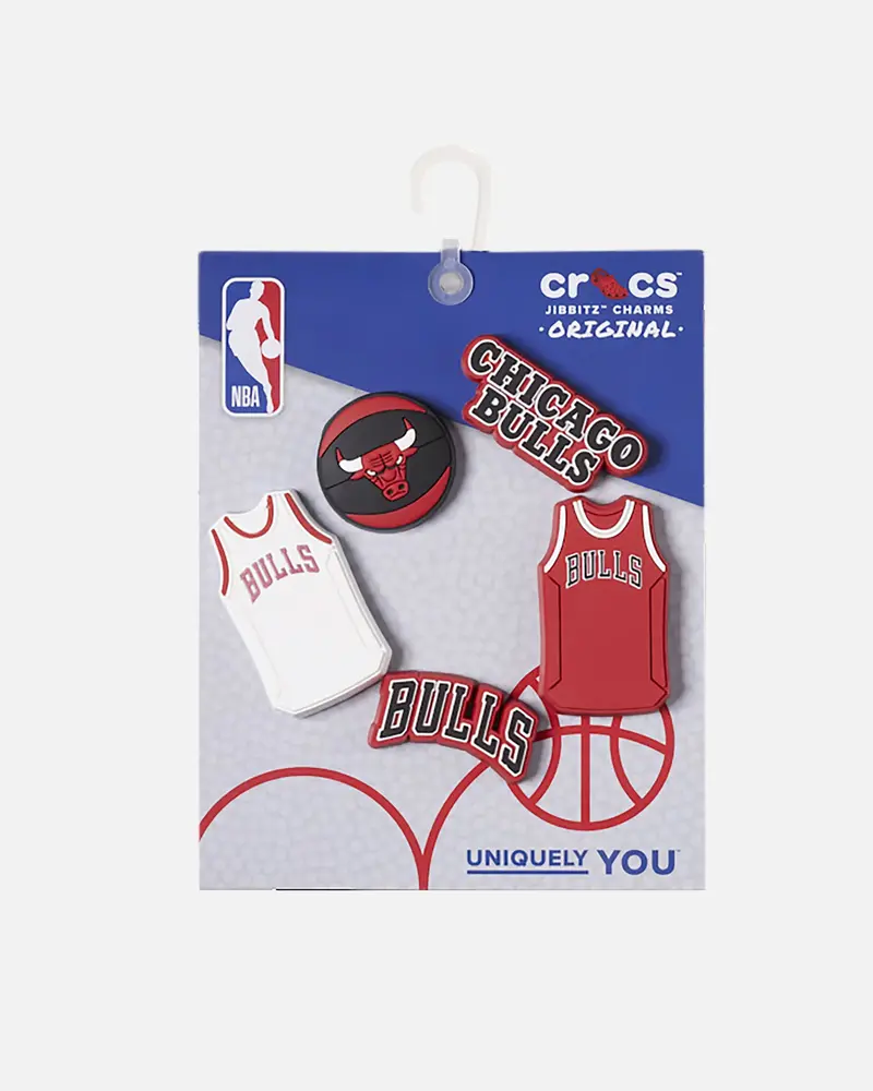 Crocs X Nba Chicago Bulls 5 Pack Jibbitz Charms Multi 1