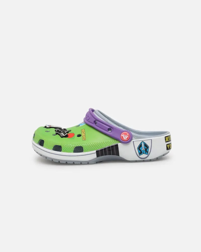 Crocs X Pixar Toy Story  Buzz Lightyear Kids' Classic Clog (Gs) Blue Grey 1