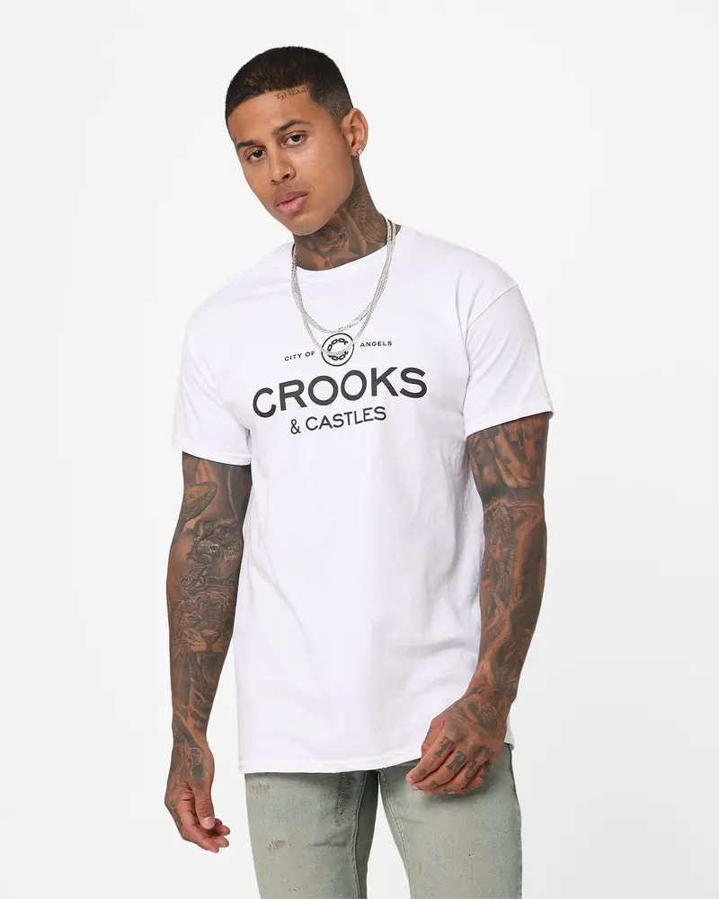 Crooks & Castles City Of Chains T-Shirt White 1