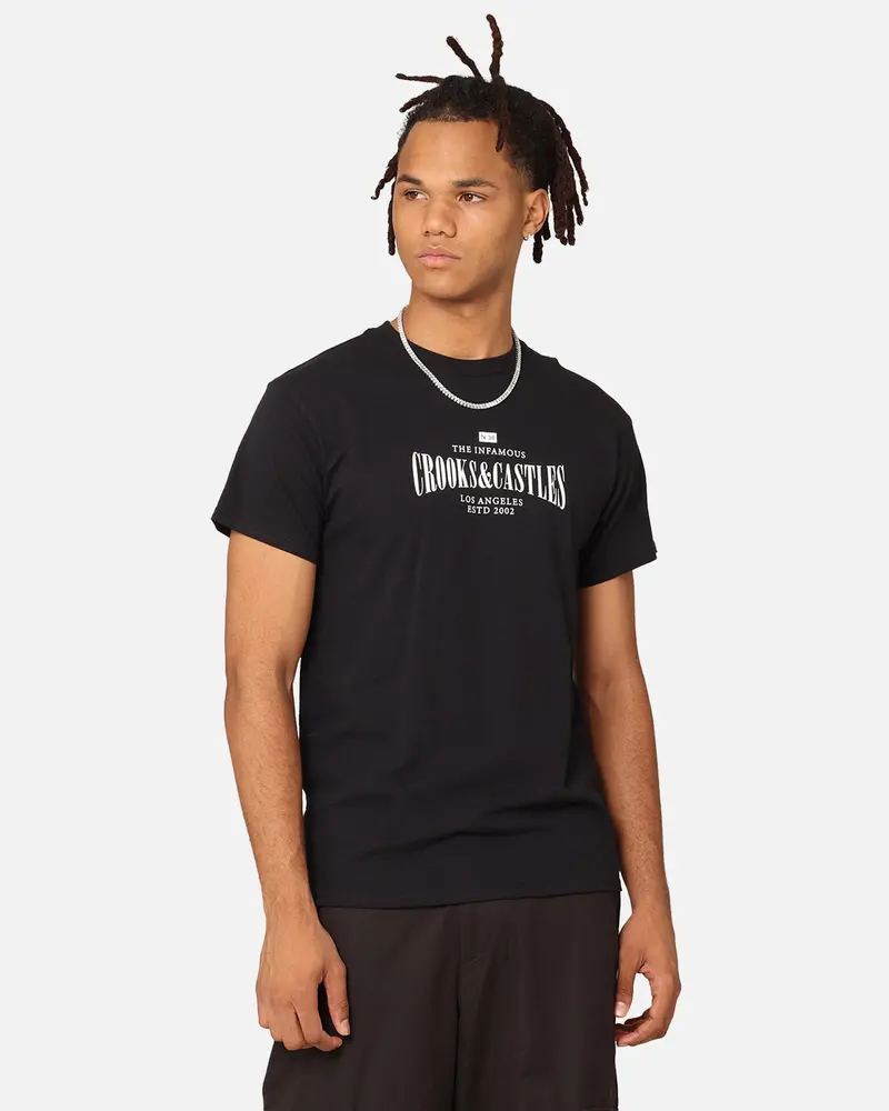 Crooks & Castles Infamous T-Shirt Black 1