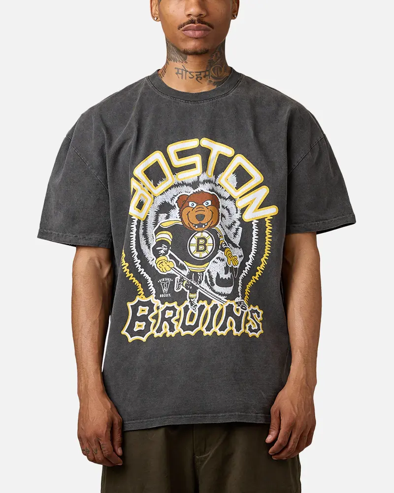 Culture Kings Boston Bruins Blades Heavyweight T-Shirt Black Wash 1