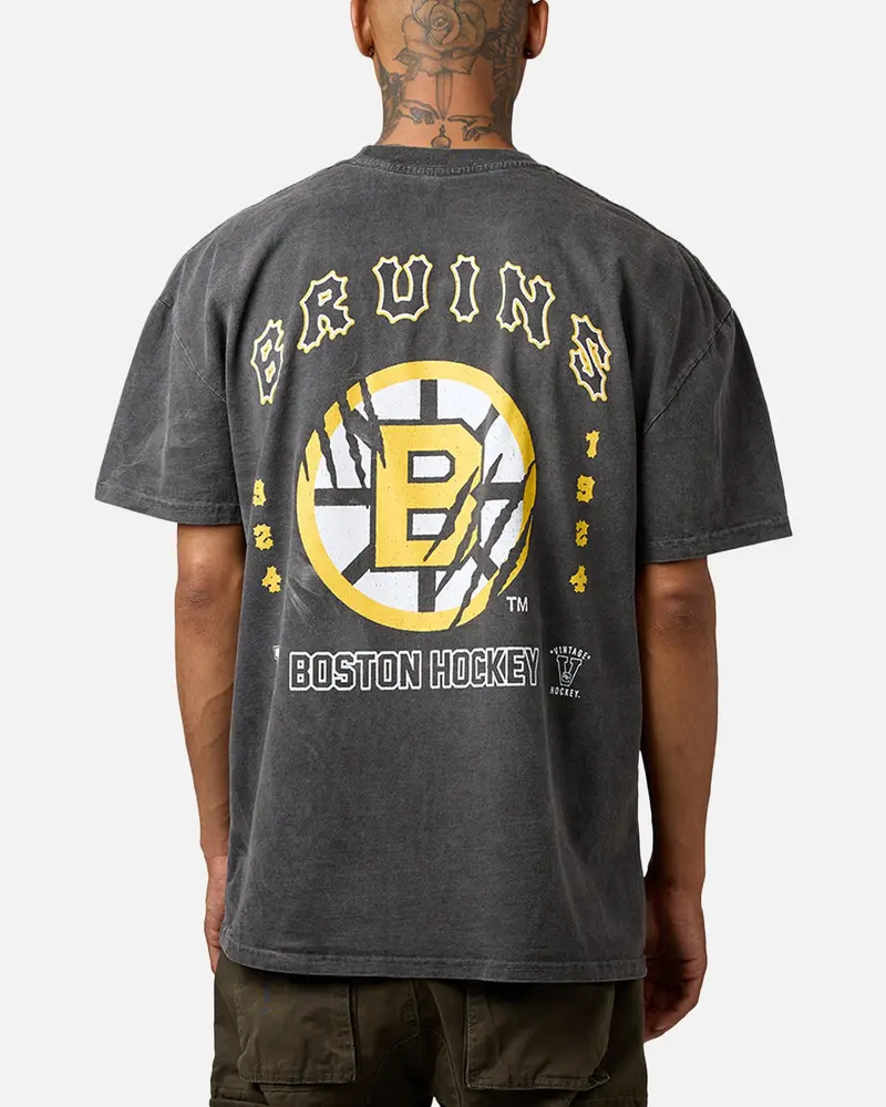Culture Kings Boston Bruins Blades Heavyweight T-Shirt Black Wash 2