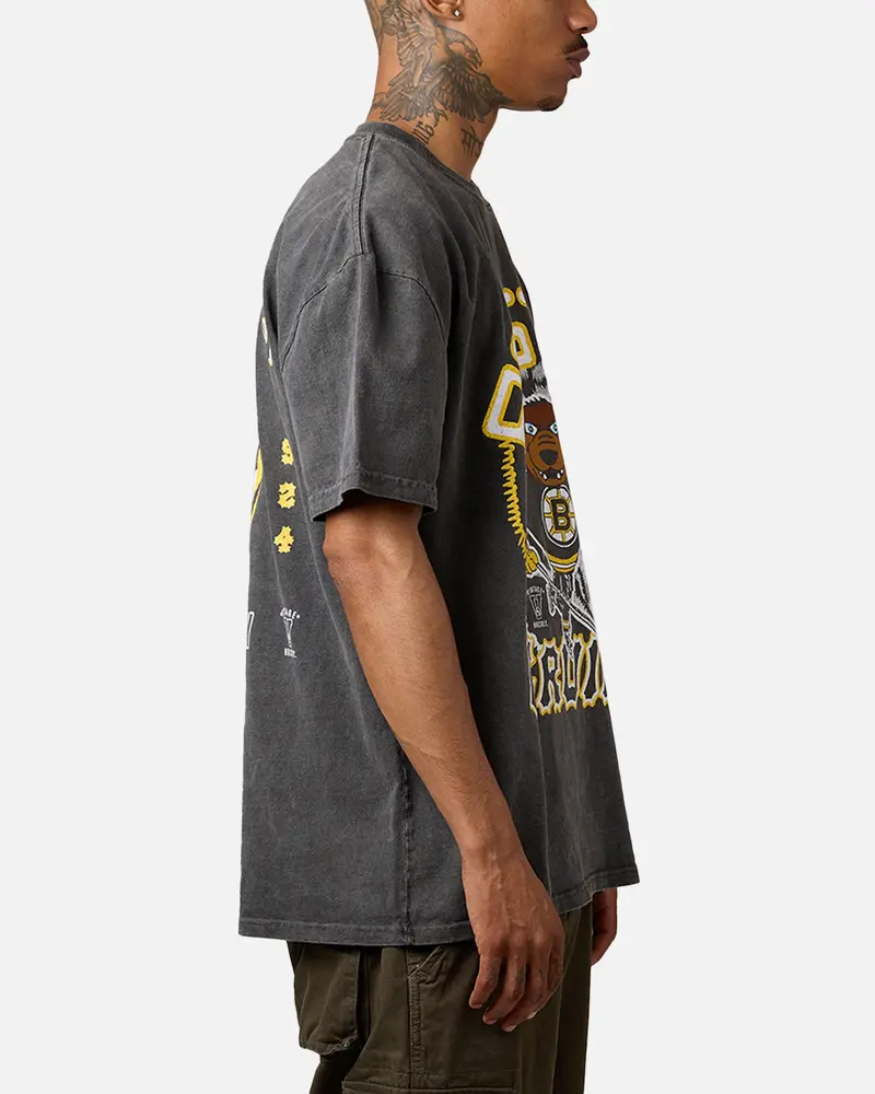Culture Kings Boston Bruins Blades Heavyweight T-Shirt Black Wash 4