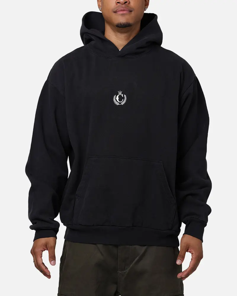 Culture Kings Ck Embroidered Hoodie Off Black 1