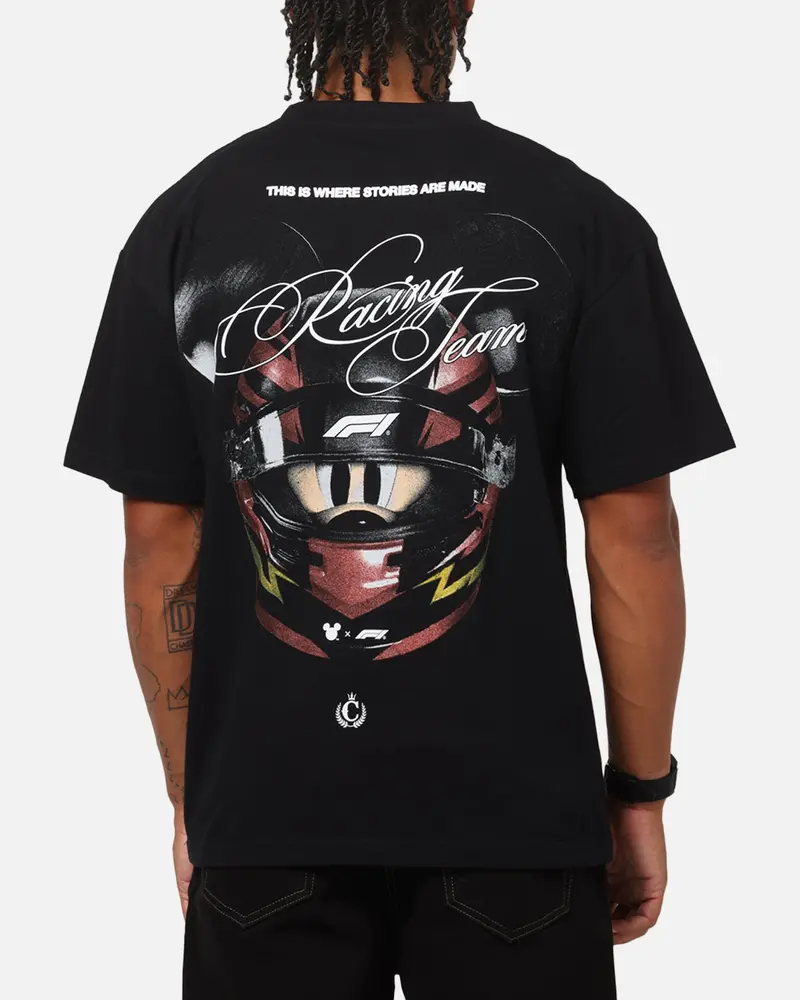 Culture Kings Disney X Formula 1® Mickey Helmet Vintage T-Shirt Black 1