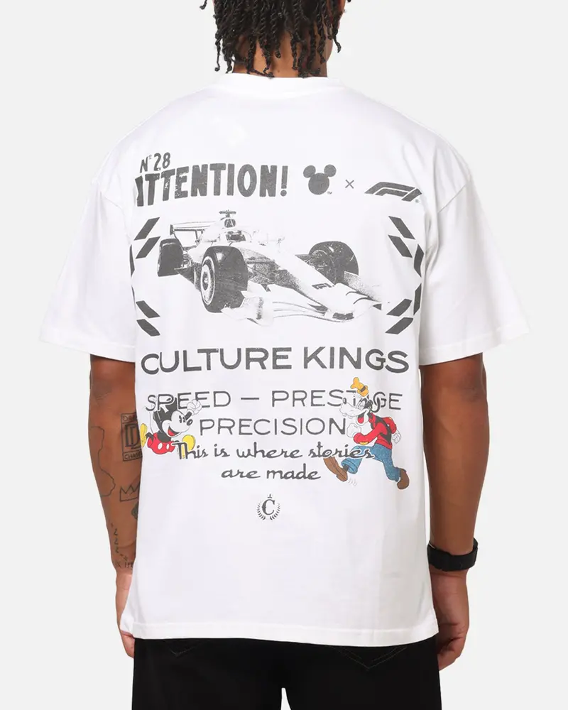 Culture Kings Disney X Formula 1® Mickey Mechanic Vintage T-Shirt White 1