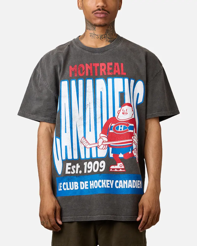 Culture Kings Montreal Canadiens Heavyweight T-Shirt Black Wash 1