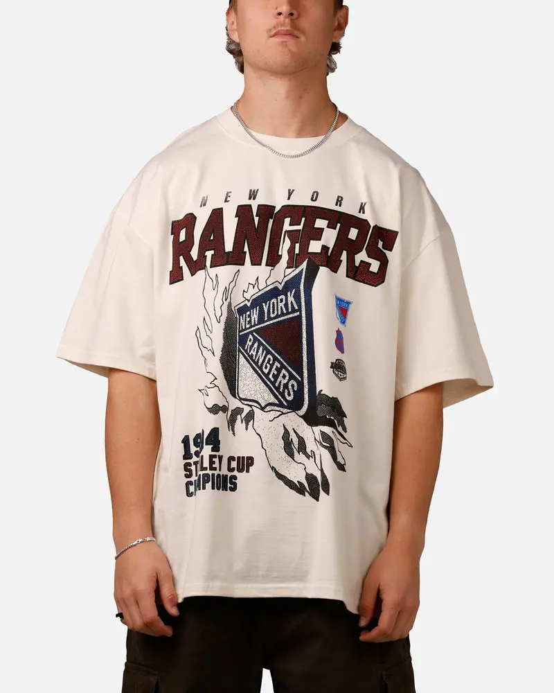 Culture Kings New York Rangers Vintage T-Shirt Off White 1