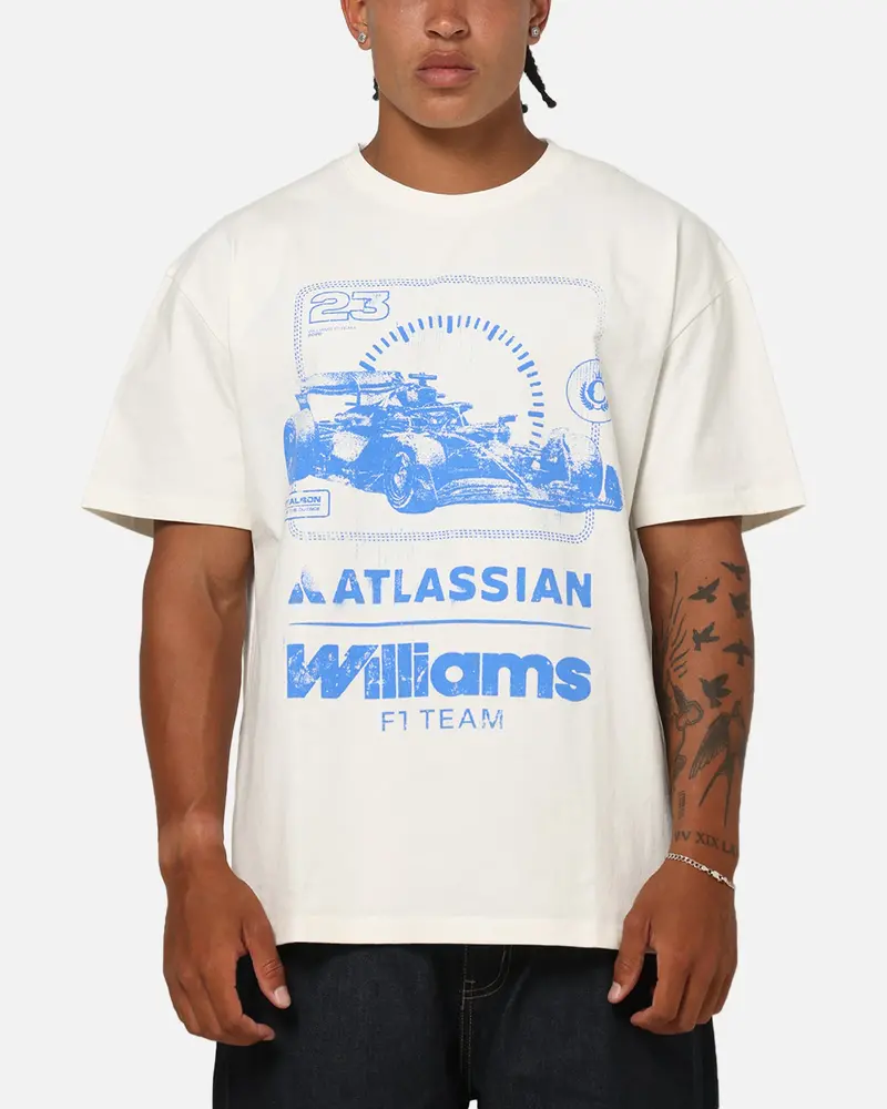 Culture Kings X Atlassian Williams F1 Team Team Heavy T-Shirt Off White 1