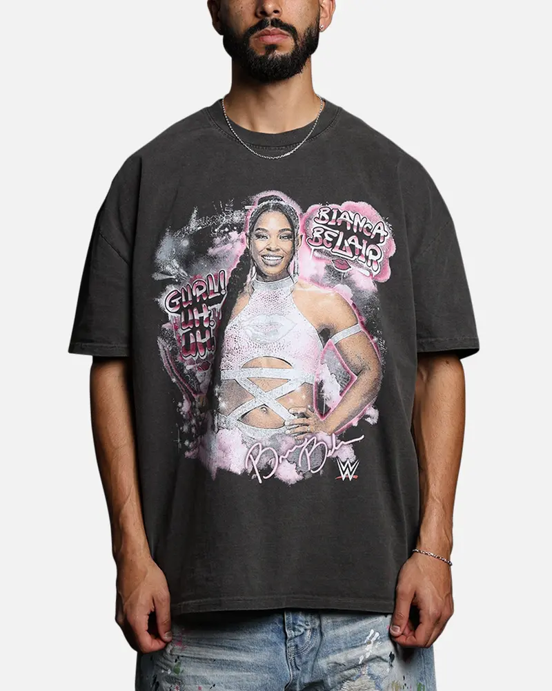 Culture Kings X Wwe Bianca Belair Vintage T-Shirt Black Wash 1