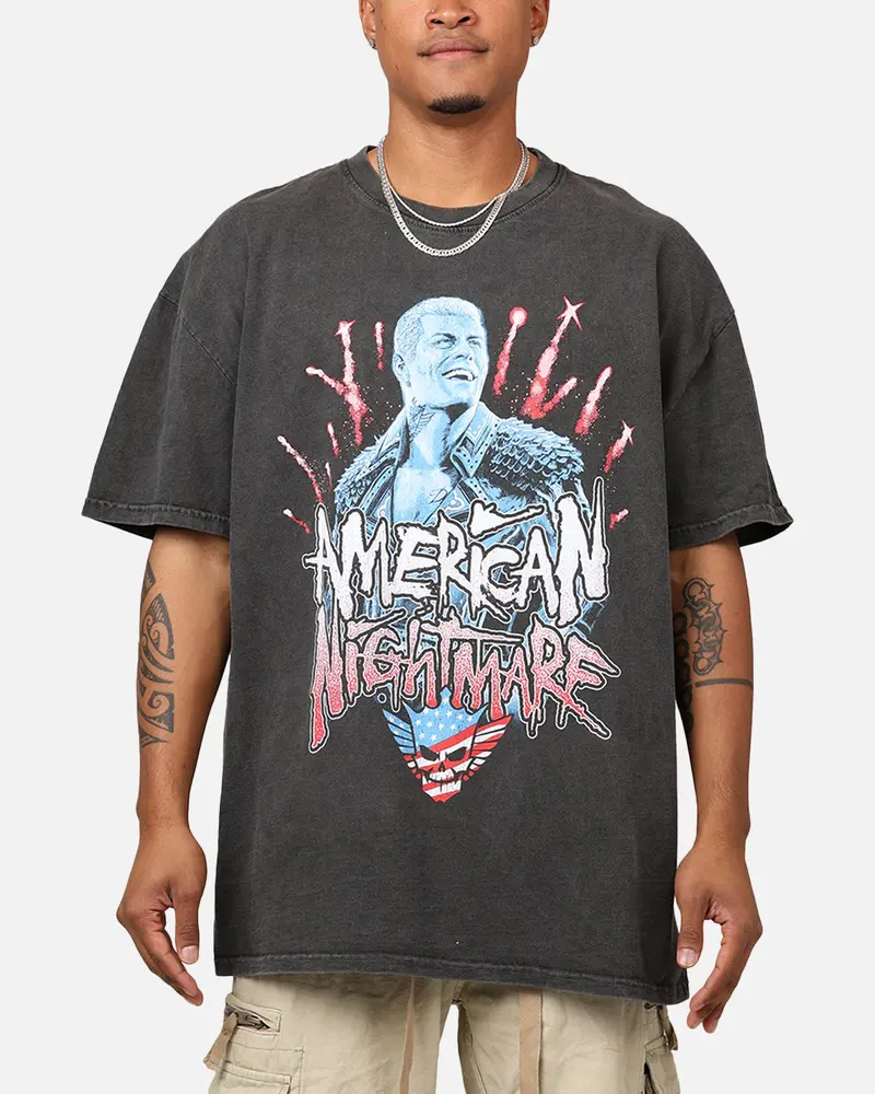 Culture Kings X Wwe Cody Rhodes Heavyweight T-Shirt Black Wash 1