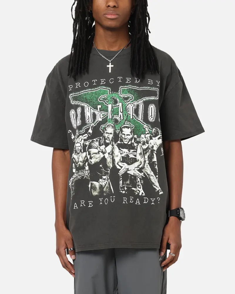 Culture Kings X Wwe D-Generation X Summer Slam Heavy T-Shirt Black Wash 1