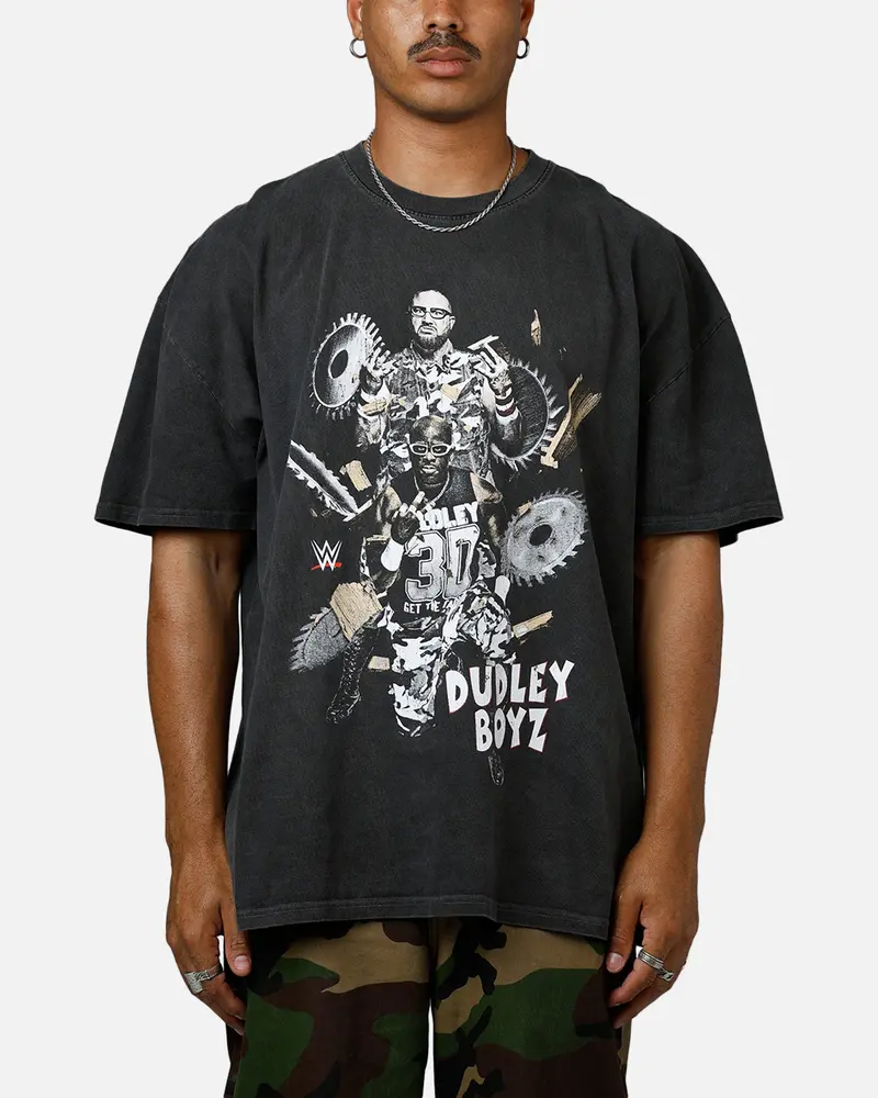 Culture Kings X Wwe Dudley Boyz Ruthless Aggression Vintage T-Shirt Washed Charcoal 1