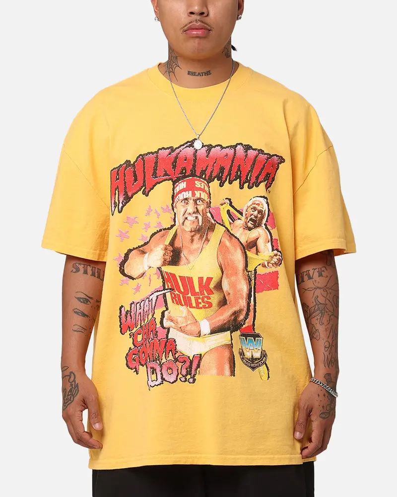 Culture Kings X Wwe Hulk Hogan Hulk Heavyweight T-Shirt Yellow 1