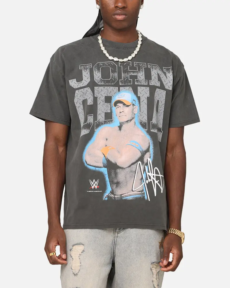 Culture Kings X Wwe John Cena Heavyweight T-Shirt Black Wash 1