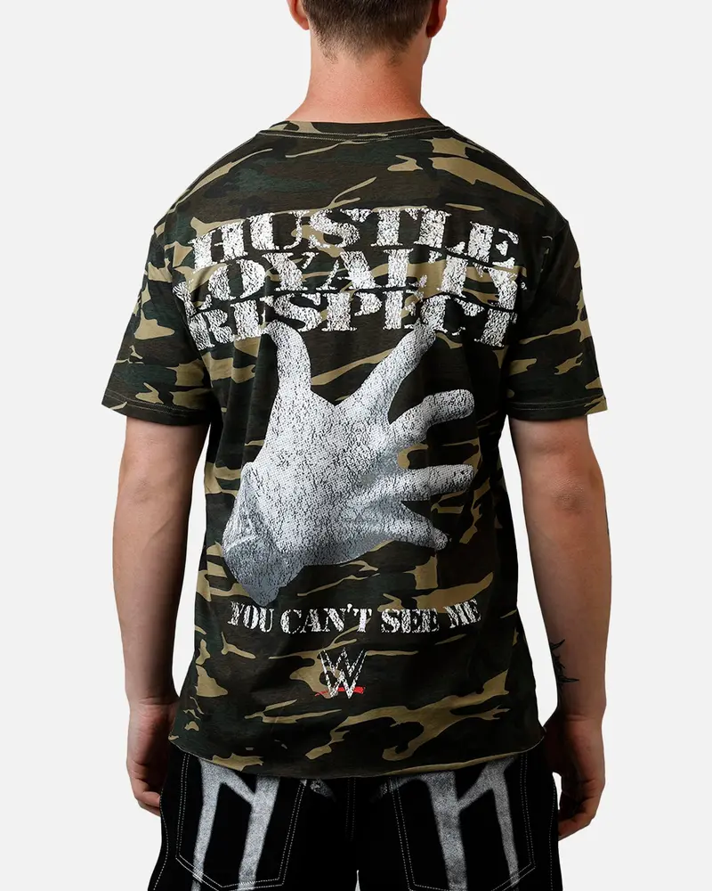 Culture Kings X Wwe John Cena Ruthless Aggression Vintage T-Shirt Woodland Camo 1