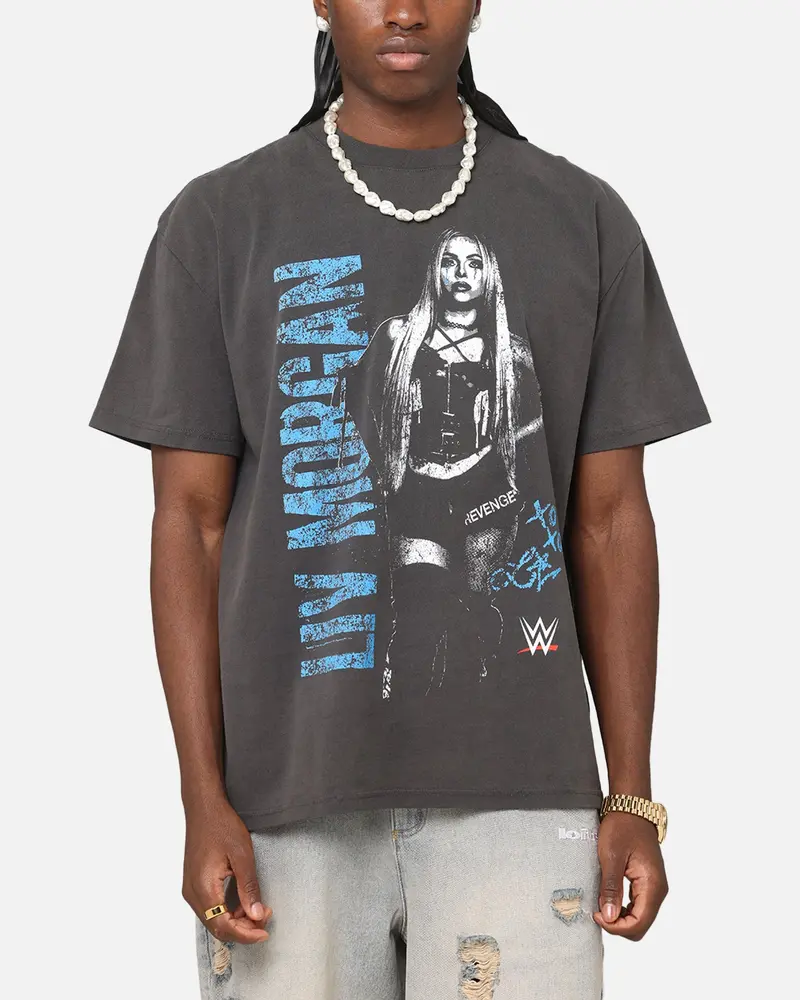 Culture Kings X Wwe Liv Morgan Heavyweight T-Shirt Black Wash 1