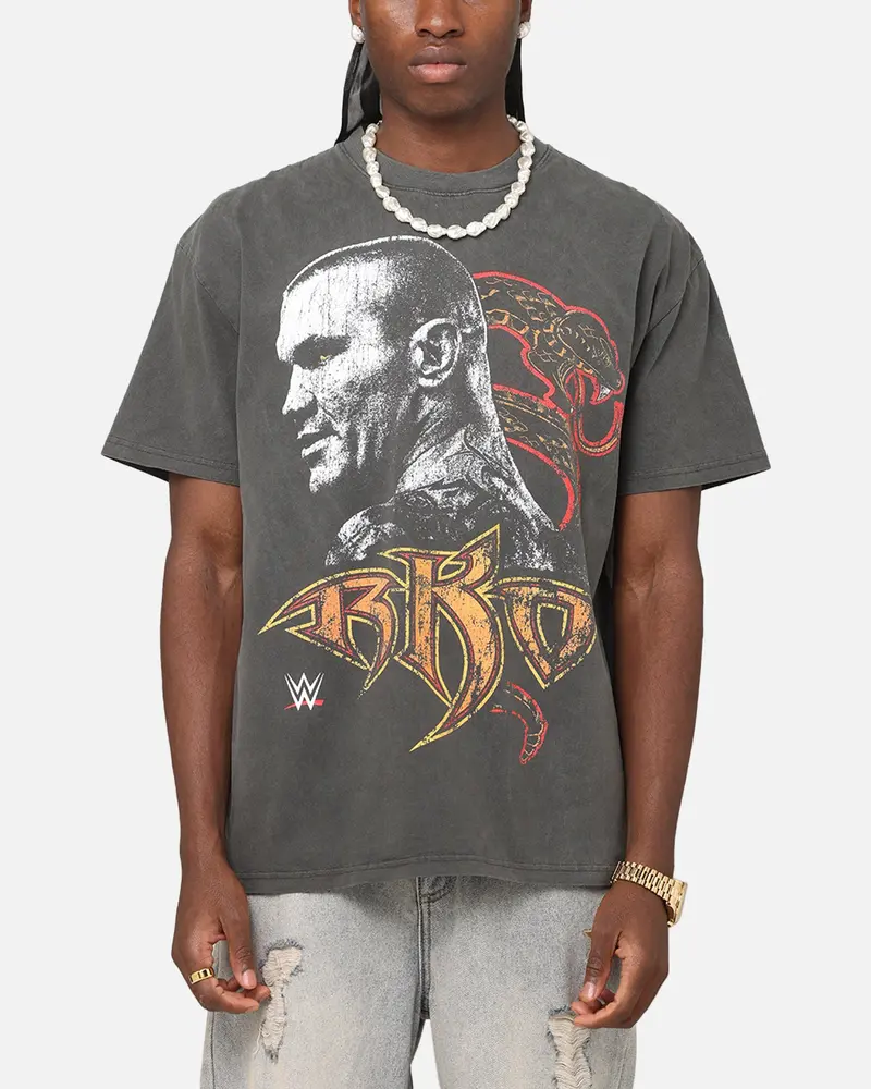 Culture Kings X Wwe Randy Orton Heavyweight T-Shirt Black Wash 1