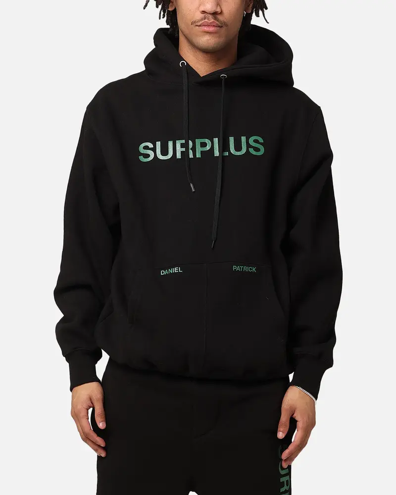 Daniel Patrick Surplus Logo Hoodie Black/Hunter Green 1
