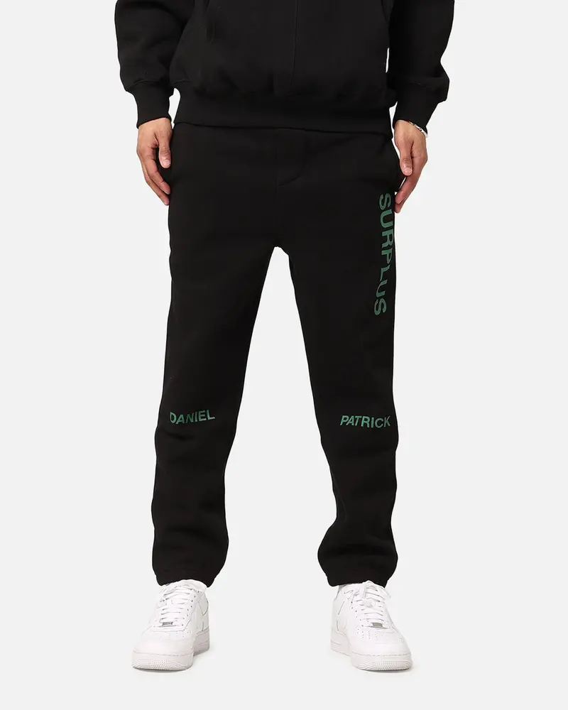 Daniel Patrick Surplus Logo Sweatpants Black/Hunter Green 1