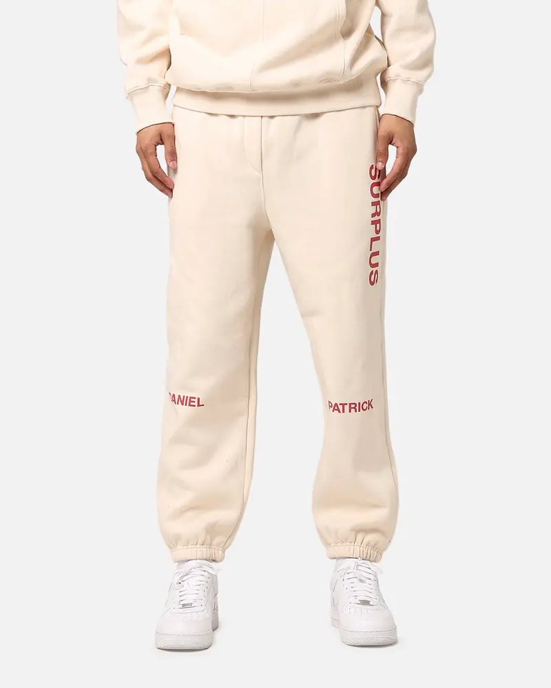 Daniel Patrick Surplus Logo Sweatpants Cream/Maroon 1