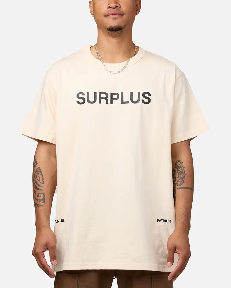 Daniel Patrick Surplus Logo T-Shirt Cream/Black 1