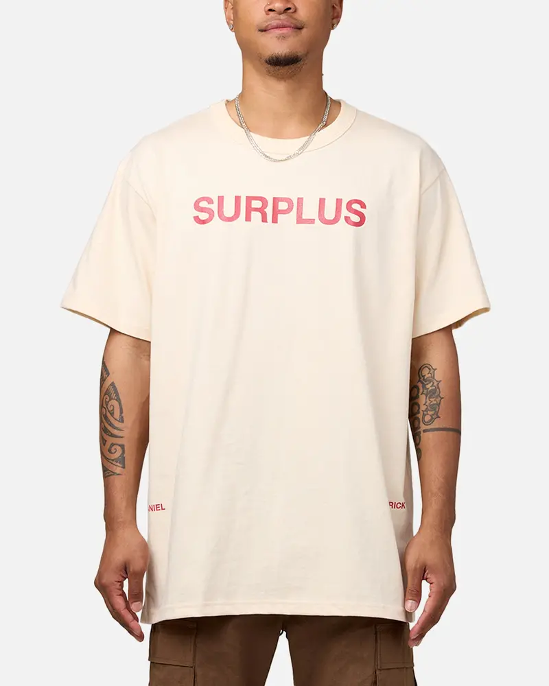 Daniel Patrick Surplus Logo T-Shirt Cream/Maroon 1