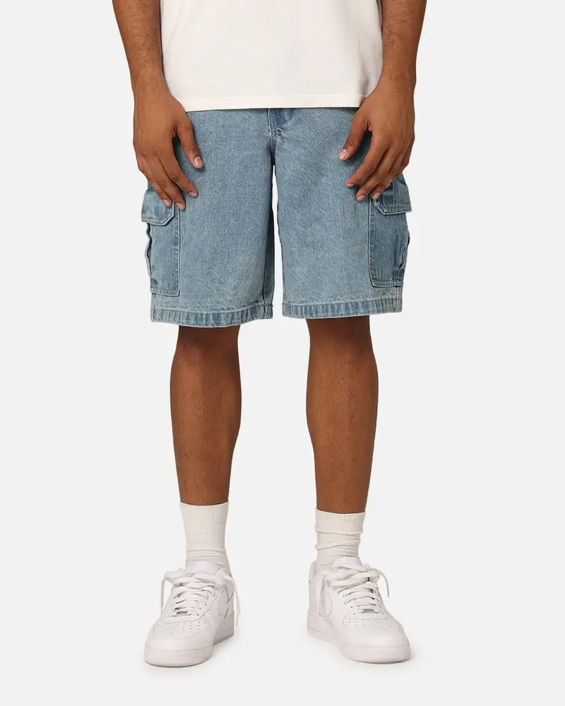 Dickies 42283 Denim Cargo Shorts Stone Washed Indigo 1