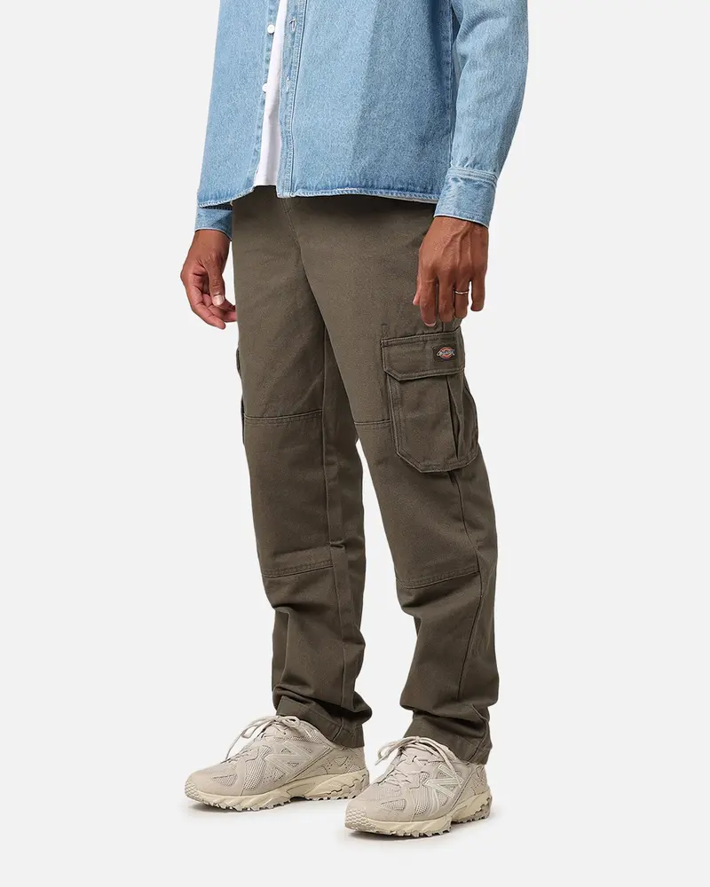 Dickies 85-283 Cargo Canvas Pants Washed Dark Khaki 1