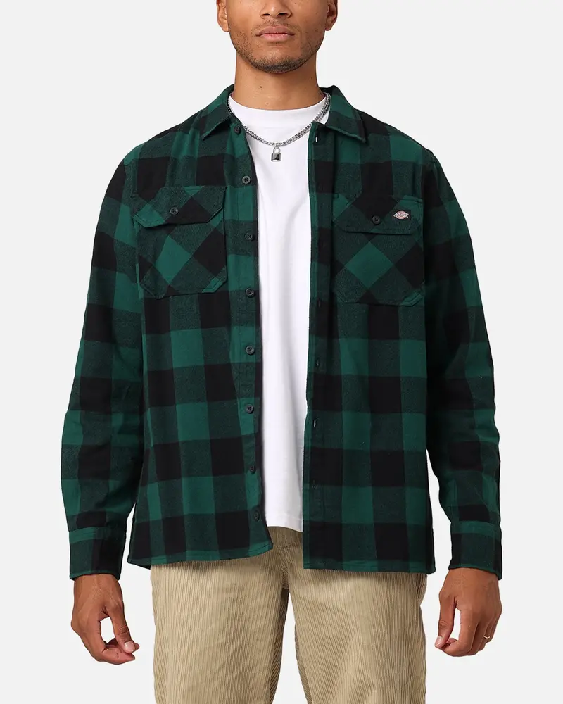 Dickies Sacramento Flannel Shirt Spruce 2.0 1